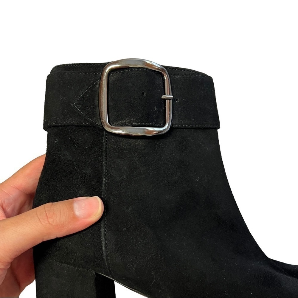 FORMENTINI Made in Italy Black Suede Leather Ankle Boots, Size 38 (US 7) - Picture 14 of 16